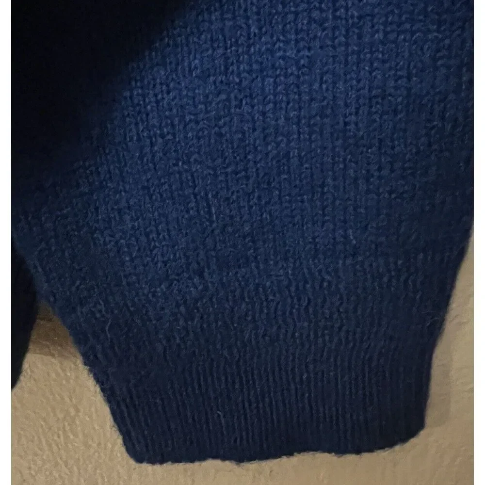 Pendleton Sweater Royal Blue Grandpa 100 Wool Washable Shetland Adult Mens Large